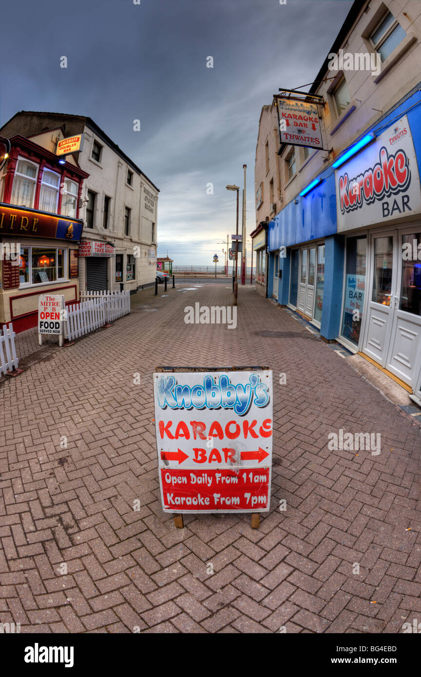 Blackpool karaoke venue Foto Stock