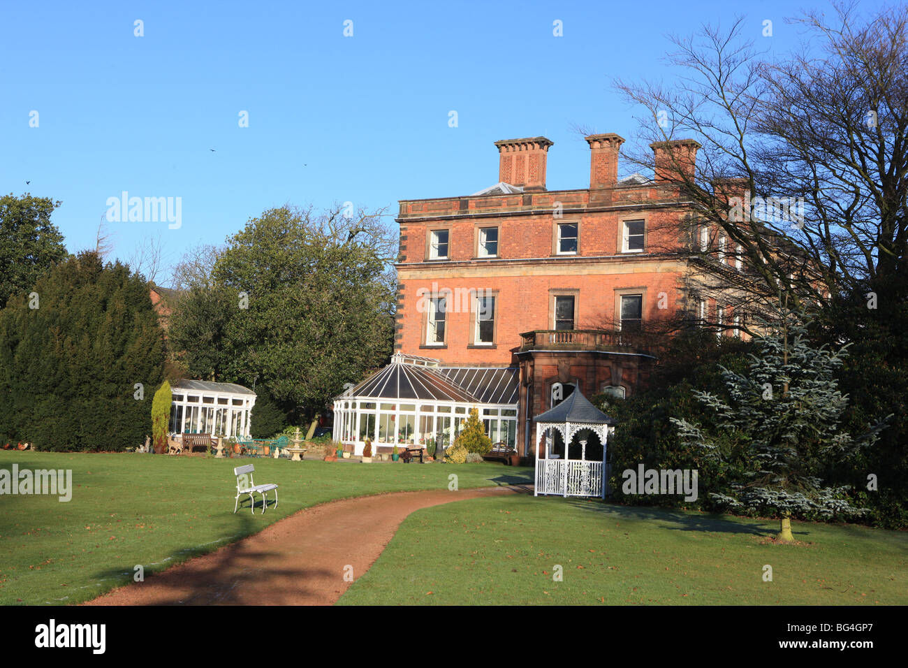 Ince Blundell Hall una casa di cura gestito dalle monache agostiniane, nel villaggio di Ince Blundell tra Liverpool e a Southport Foto Stock