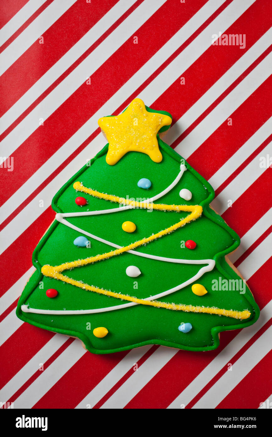 Albero di natale cookie Foto Stock