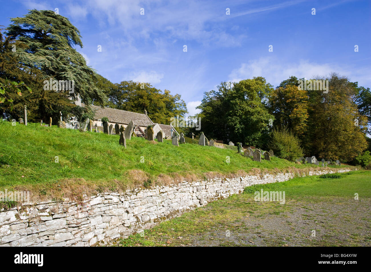 Galles Galles Wales paese paese Campagna campagna Cimitero Cimitero Cimitero Foto Stock