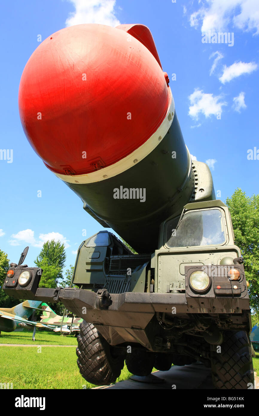 Militare russa missili balistici Foto Stock