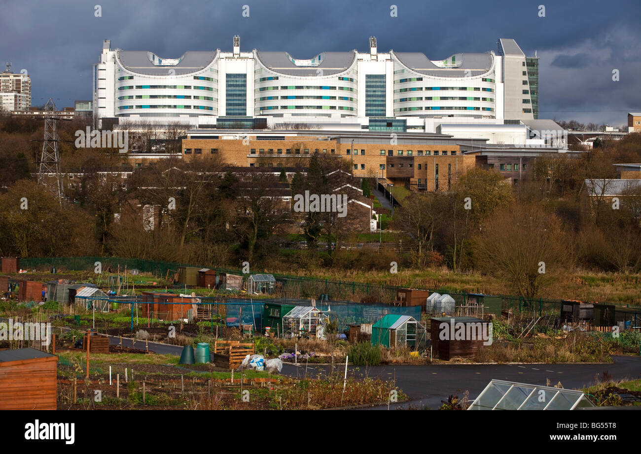 Il nuovo super ospedale di Birmingham, Inghilterra, Regno Unito che è a causa di aprire nel 2010. Foto Stock