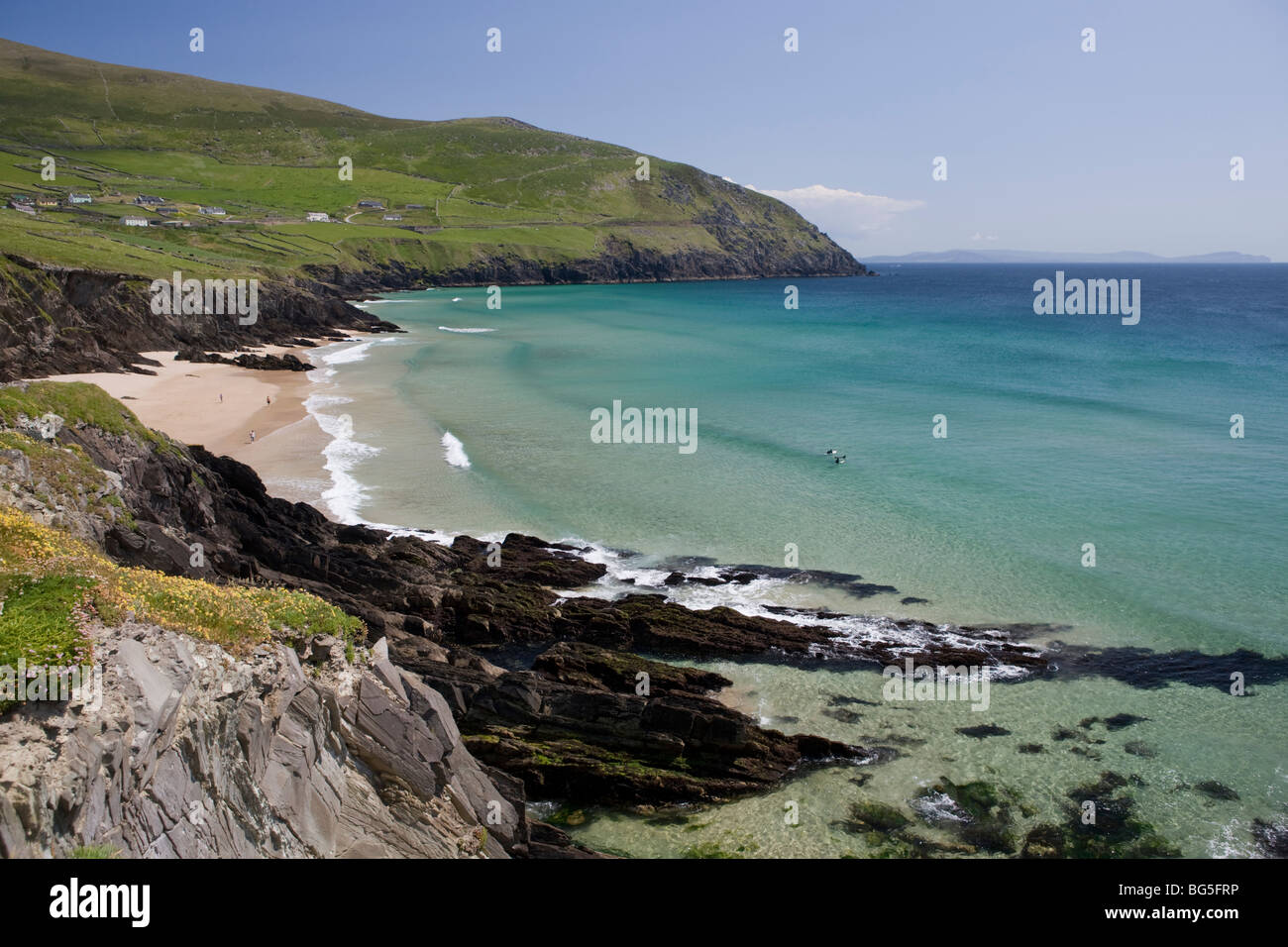 Spiaggia sulla penisola di Dingle, costa Ovest dell Irlanda Foto Stock