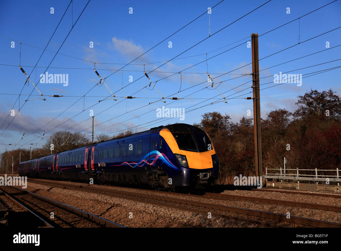 180 Classe 50913 Adelante Diesel ad alta velocità per la prima unità di treni di scafo East Coast Main Line Railway Peterborough Cambridgeshire Foto Stock