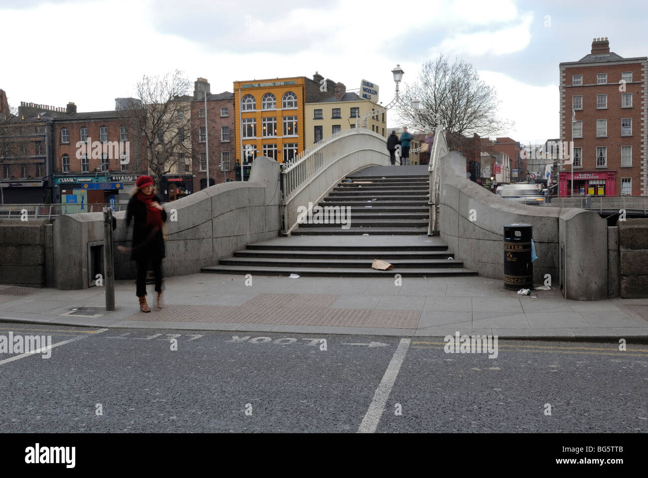 O'Connell ponte sul fiume Liffey Dublino Irlanda Foto Stock