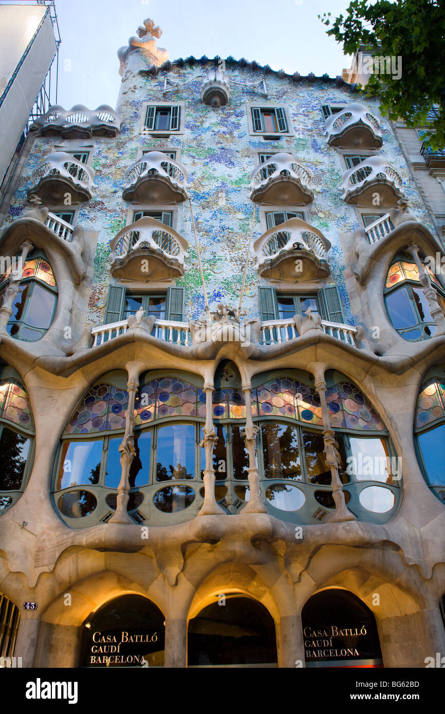 Barcellona - Casa Batllo da Antonio Gaudi Foto Stock
