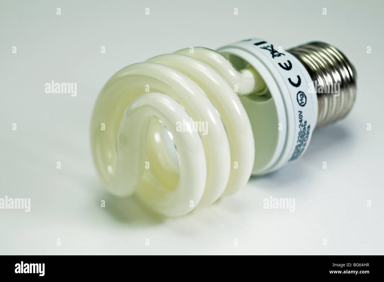 Luce a risparmio energetico lampadine, studio immagine. Foto Stock