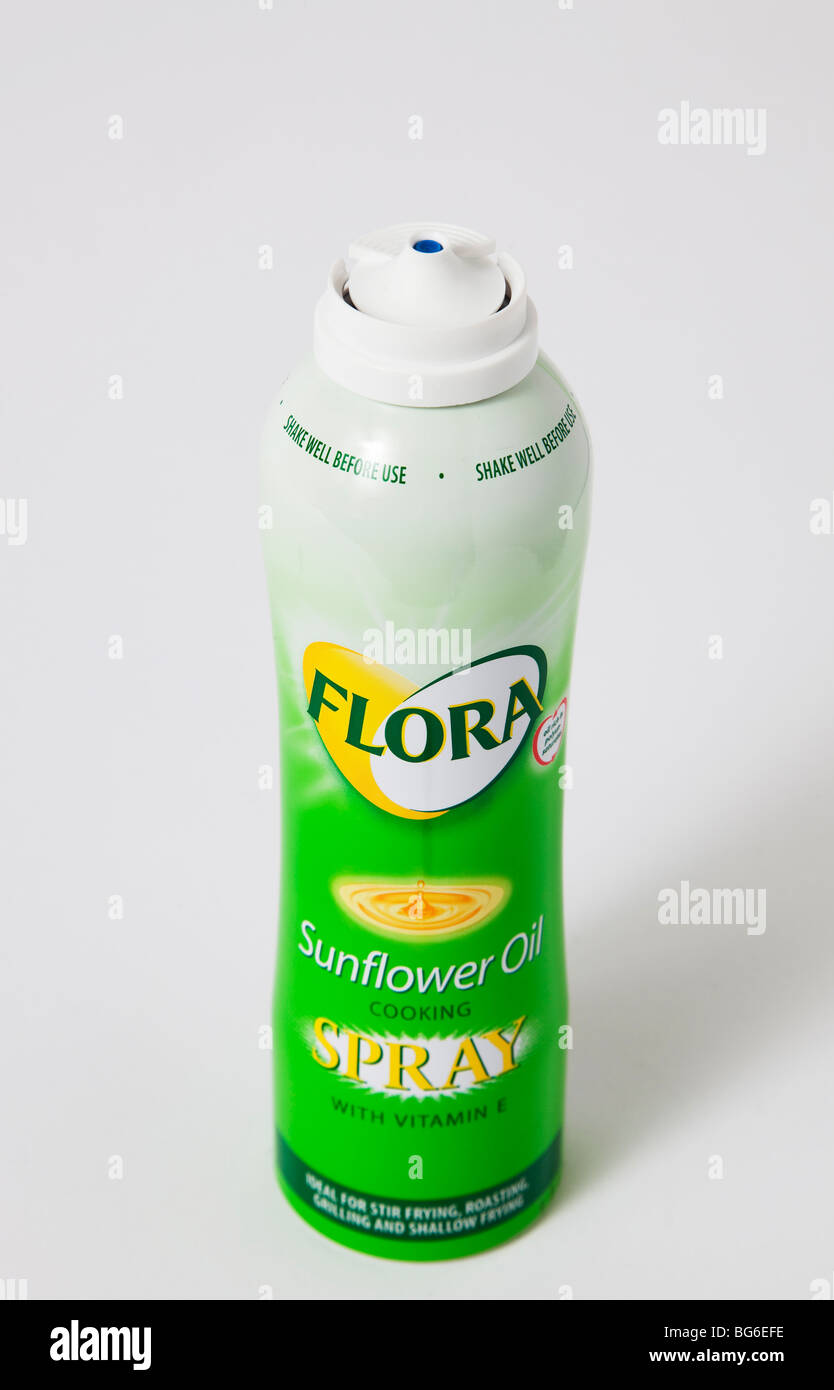 Può la flora di olio di semi di girasole spray Foto Stock
