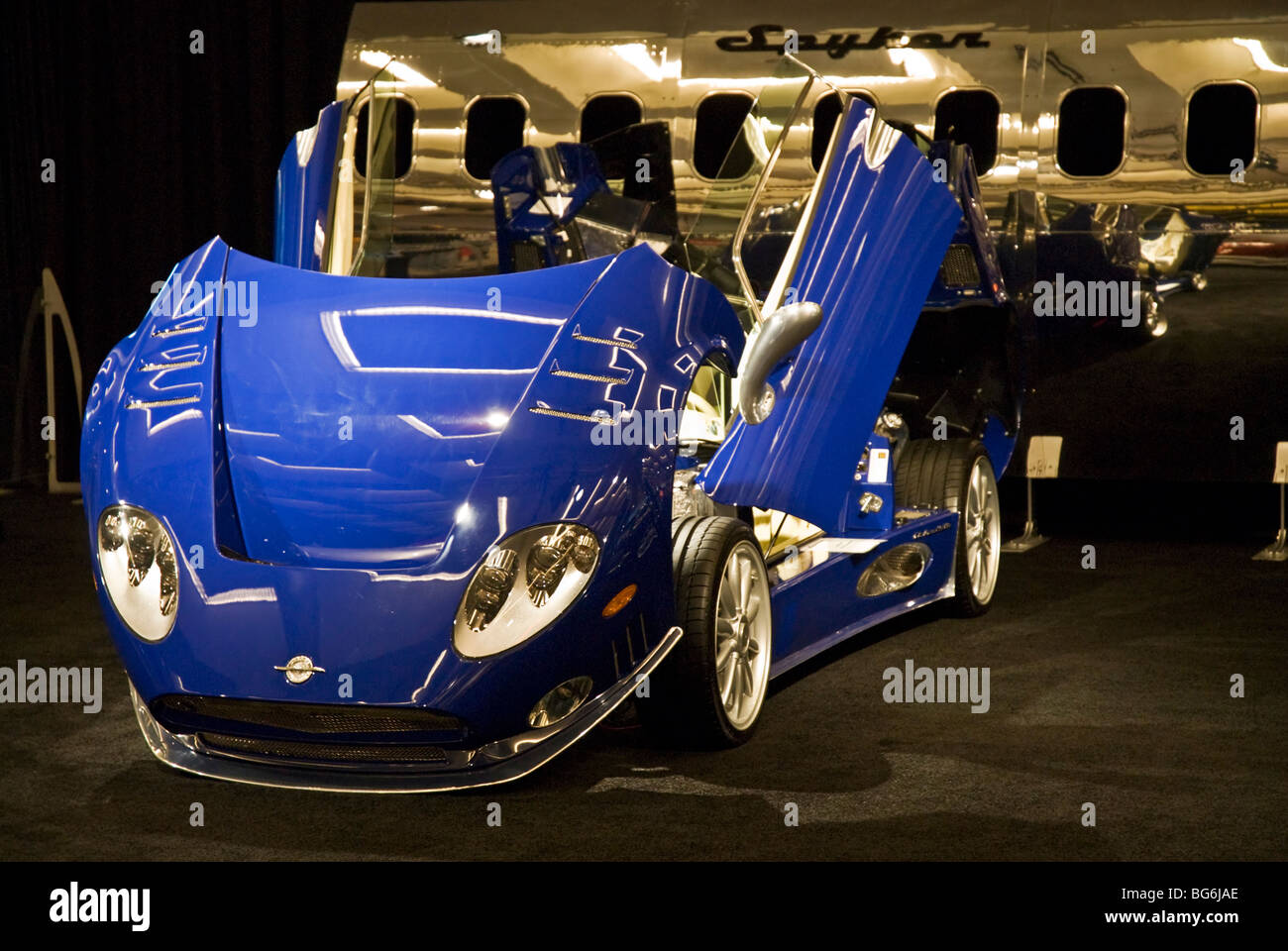 Una Spyker al 2009 Auto Show di Los Angeles in Los Angeles Convention Center di Los Angeles, California. Foto Stock