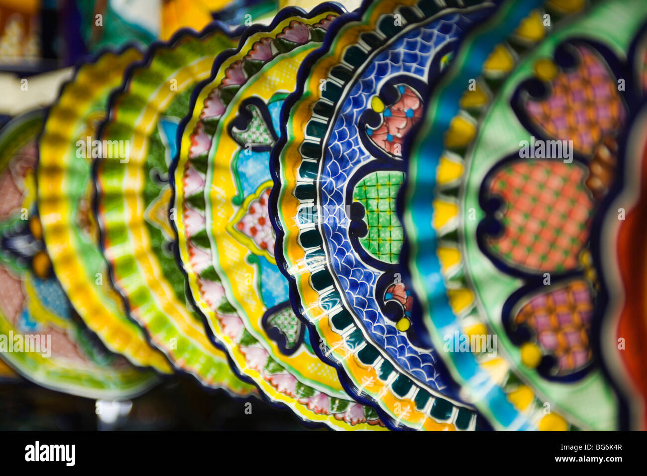 Ceramiche messicano nel mercato aperto, Acapulco Messico Foto Stock