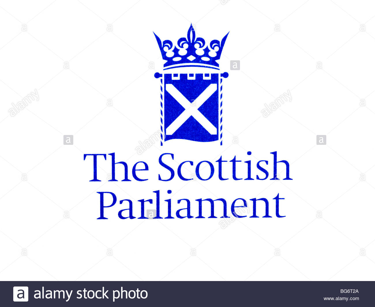 Il Parlamento scozzese insegne Foto Stock