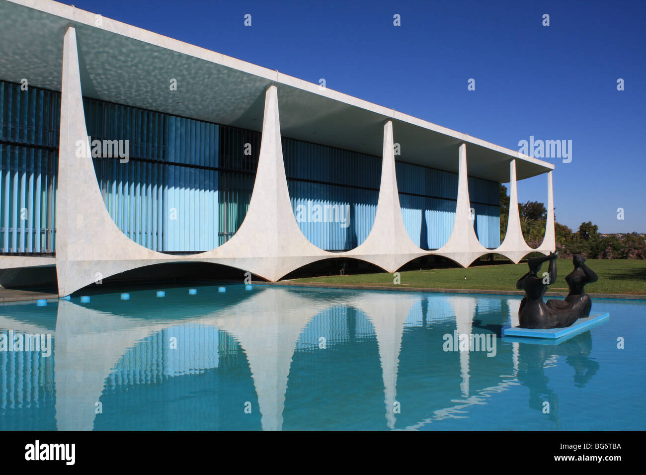Palazzo Alvorada, Brasilia, Oscar Niemeyer Foto stock - Alamy