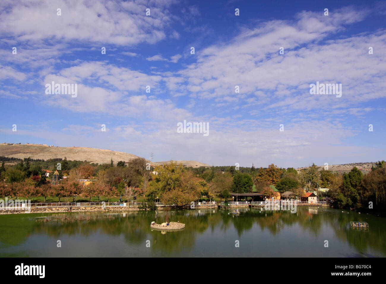 Israele, Galilea superiore, il lago a Kibbutz Yiron Foto Stock