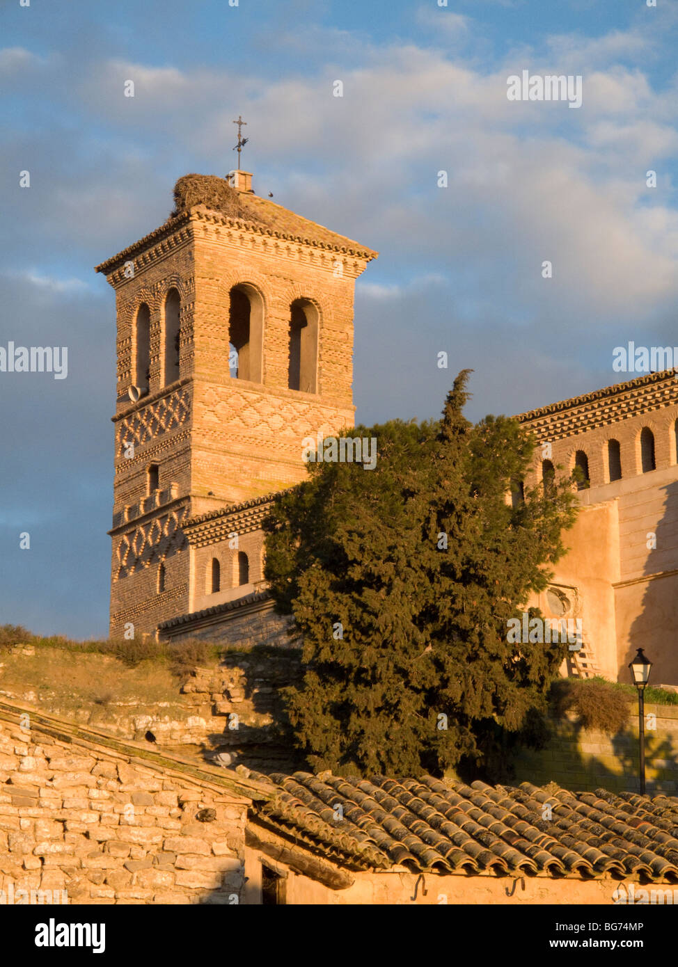 Chiesa di Torralba de Aragon, stile mudéjar Foto Stock