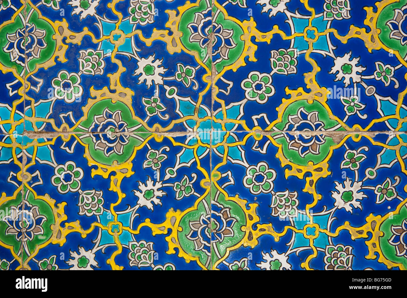 Piastrelle di Iznik presso il palazzo Topkapi, Istanbul, Turchia Foto Stock