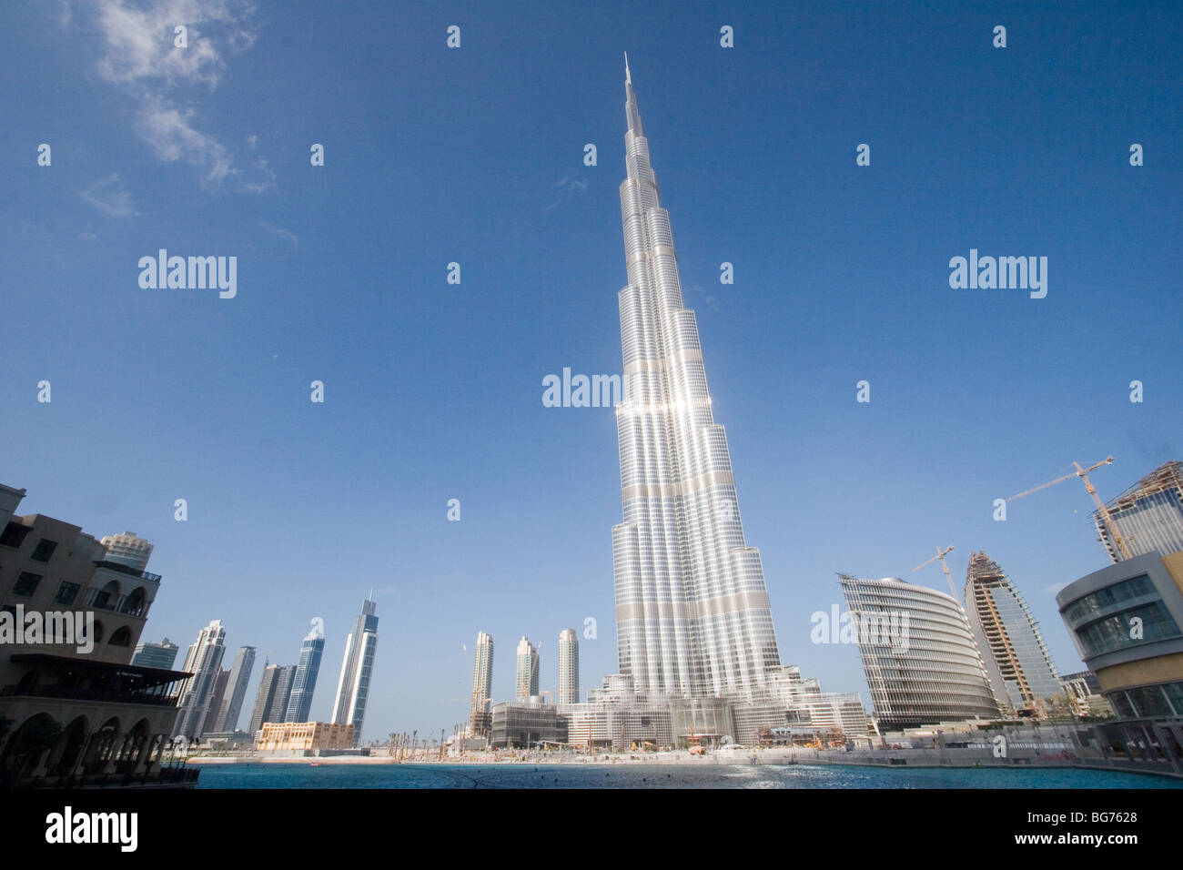 Il Burj Dubai, l'edificio più alto del mondo Foto Stock