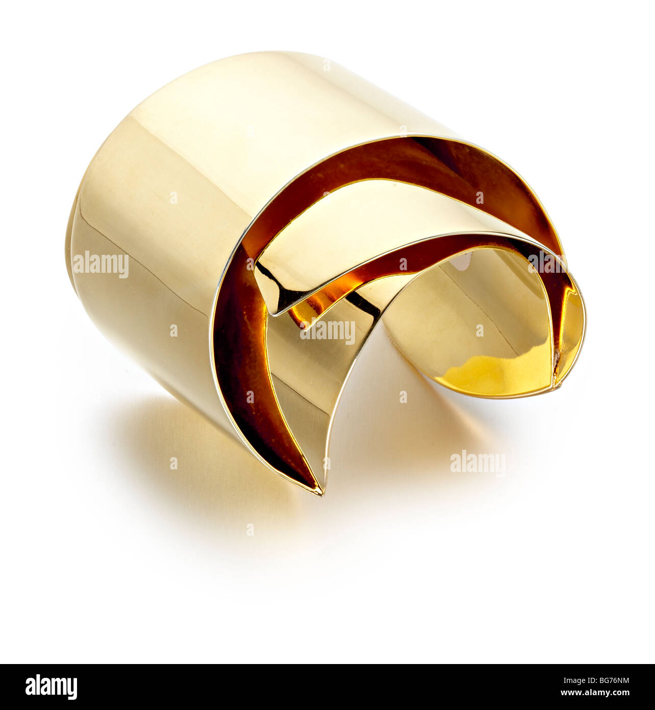 Oro 80's style Bracelet Bangle Foto Stock