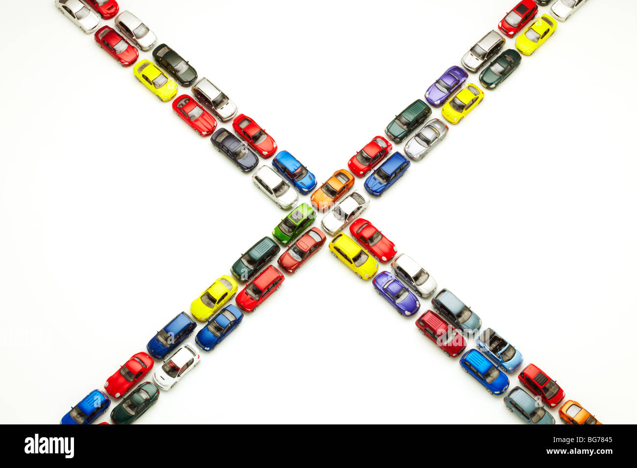 Auto modello nella forma X Foto Stock
