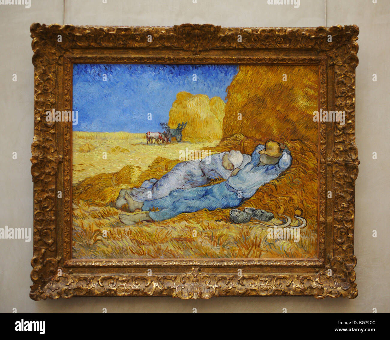 La siesta dopo il miglio, Vincent van Gogh, d'Orsay Museum, Parigi, Francia Foto Stock