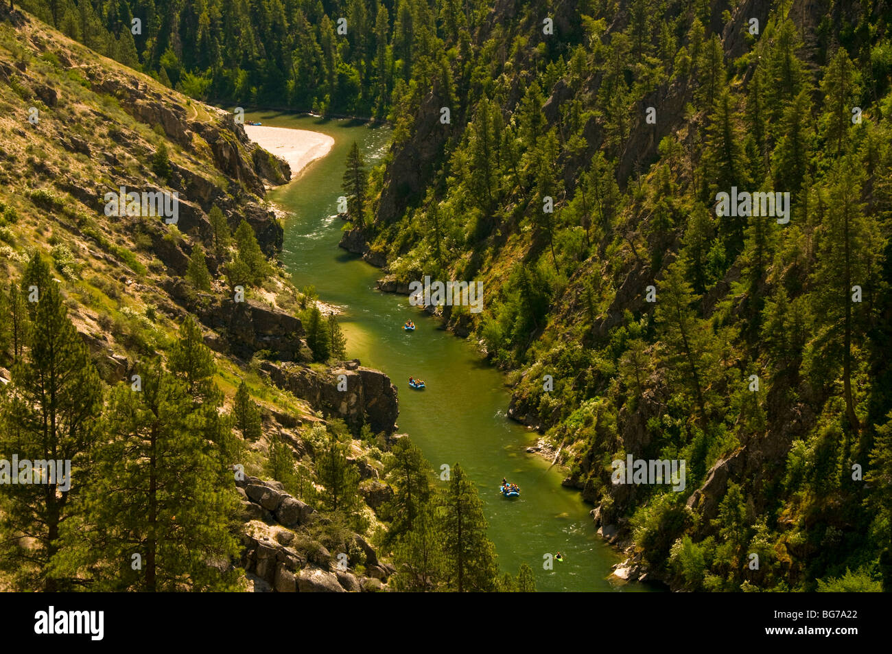 Idaho Payette River Scenic Byway, sud Forcella rafting Foto Stock