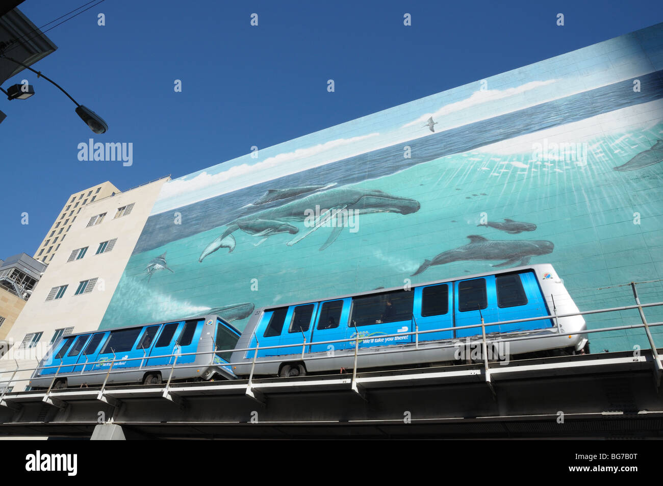 Completamente automatizzata di Miami Centro citta' sistema di treno Foto Stock