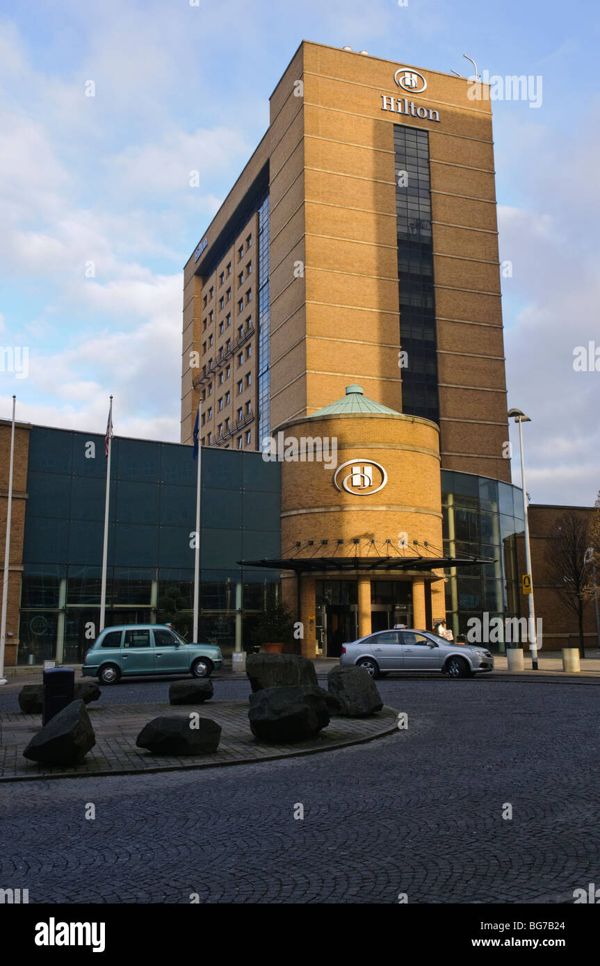 Hilton Hotel di Laganside, Belfast, Irlanda del Nord Foto Stock