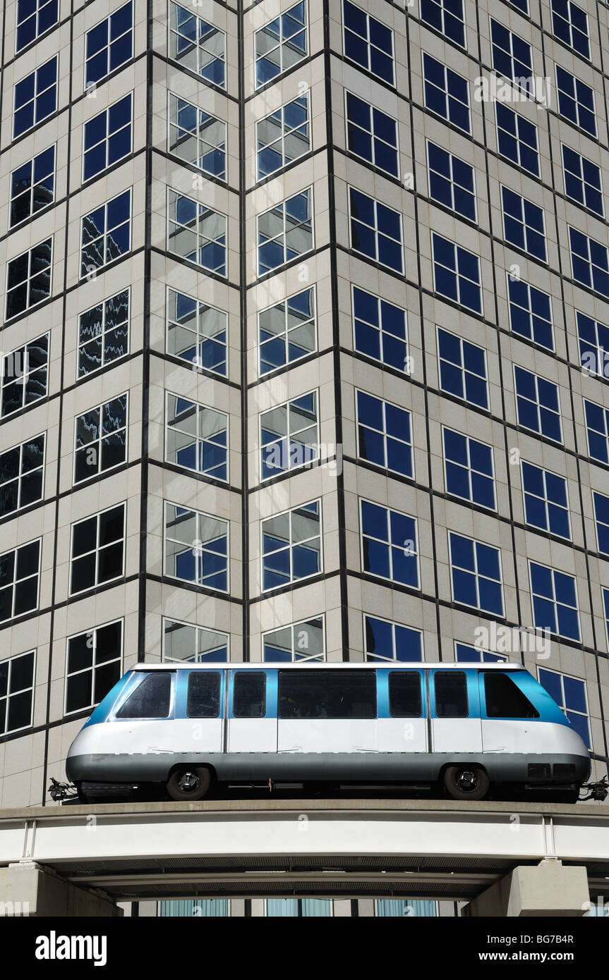 Completamente automatizzata di Miami Centro citta' sistema di treno Foto Stock