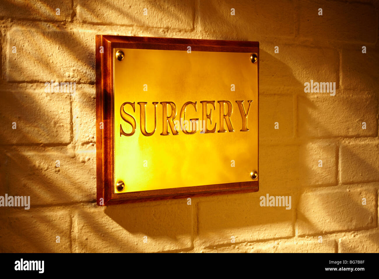La chirurgia segno esterno Foto Stock