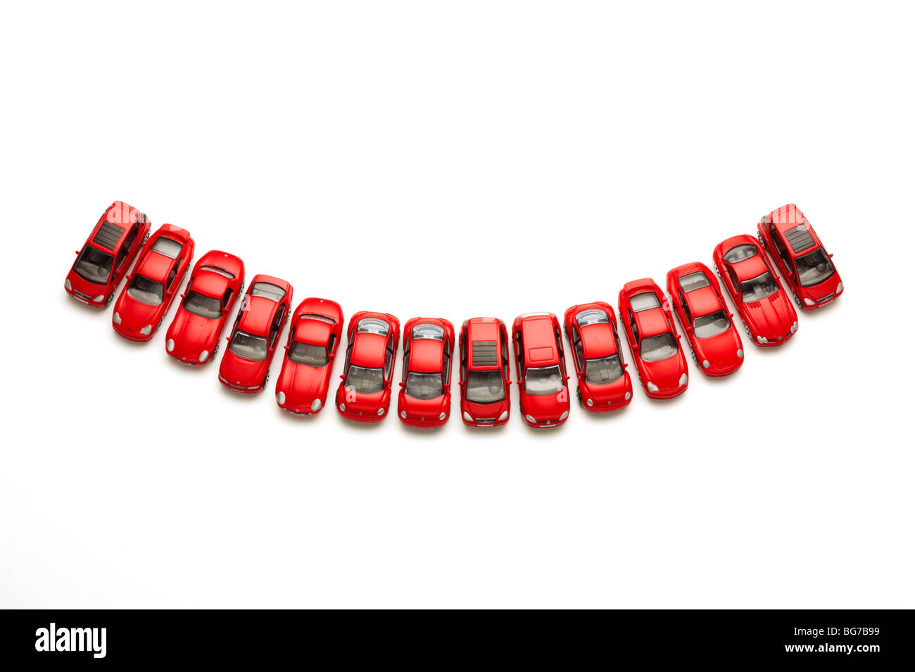 Auto modello in forma sorriso Foto Stock