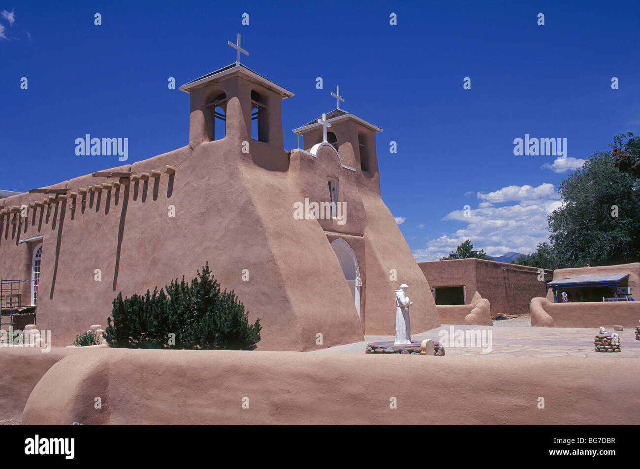 San Francisco de Asis, o di San Francesco di Assisi chiesa in Ranchos de Taos, Nuovo Messico Foto Stock
