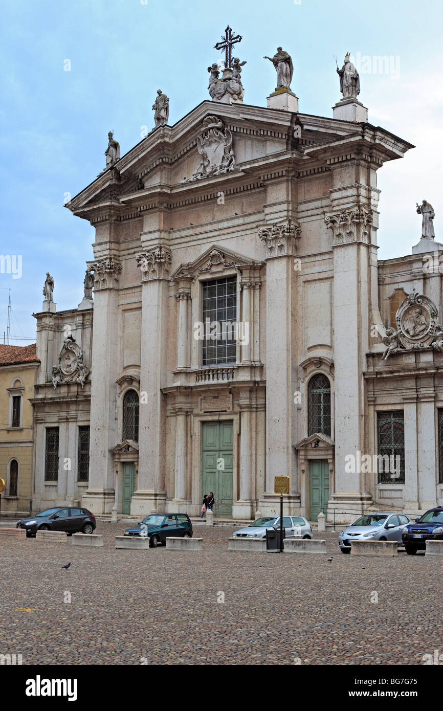 Chiesa di Sant'Andrea, Piazza Sordello, Mantova, Lombardia, Italia Foto Stock