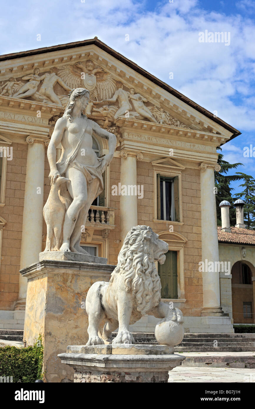 Villa Barbaro (Villa di Maser) da Andrea Palladio, Maser, Veneto, Italia Foto Stock