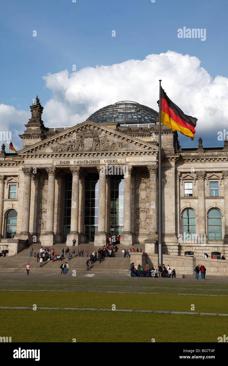 Germania, Berlino, Reichstag, tedesco del Palazzo del Parlamento Foto Stock