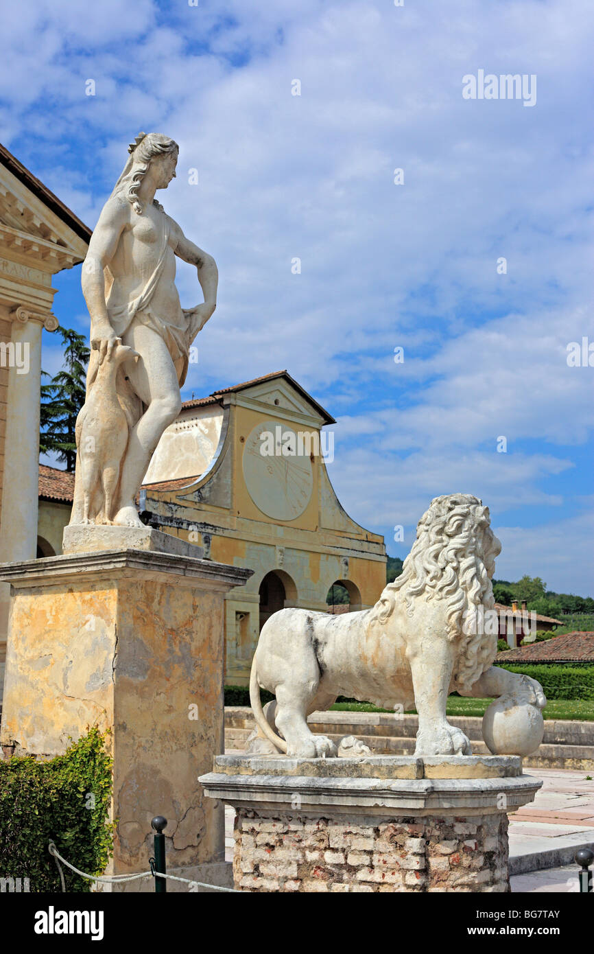 Villa Barbaro (Villa di Maser) da Andrea Palladio, Maser, Veneto, Italia Foto Stock