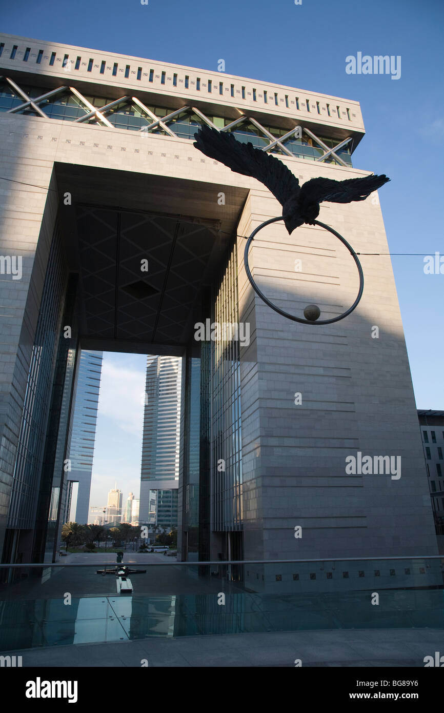 Viaggiare Dubai Jumeirah Emirates Towers Centro Finanziario Internazionale DIFC Omar Bin Sulaiman Foto Stock