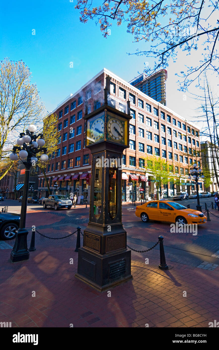 Gastown l'orologio a vapore di Vancouver, Canada Foto Stock