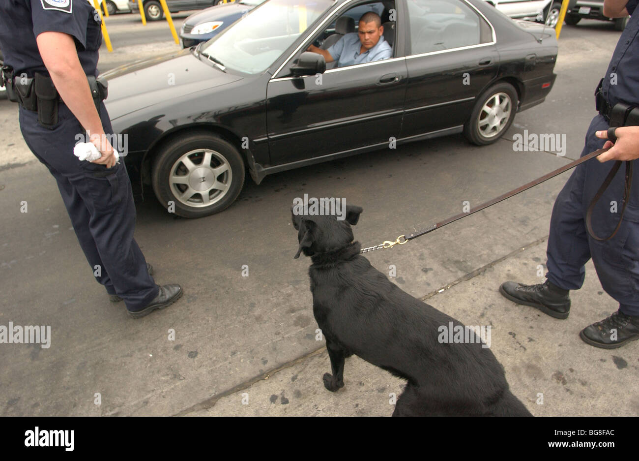 Pattuglia di Confine agenti presso di noi/confine Messico Foto Stock