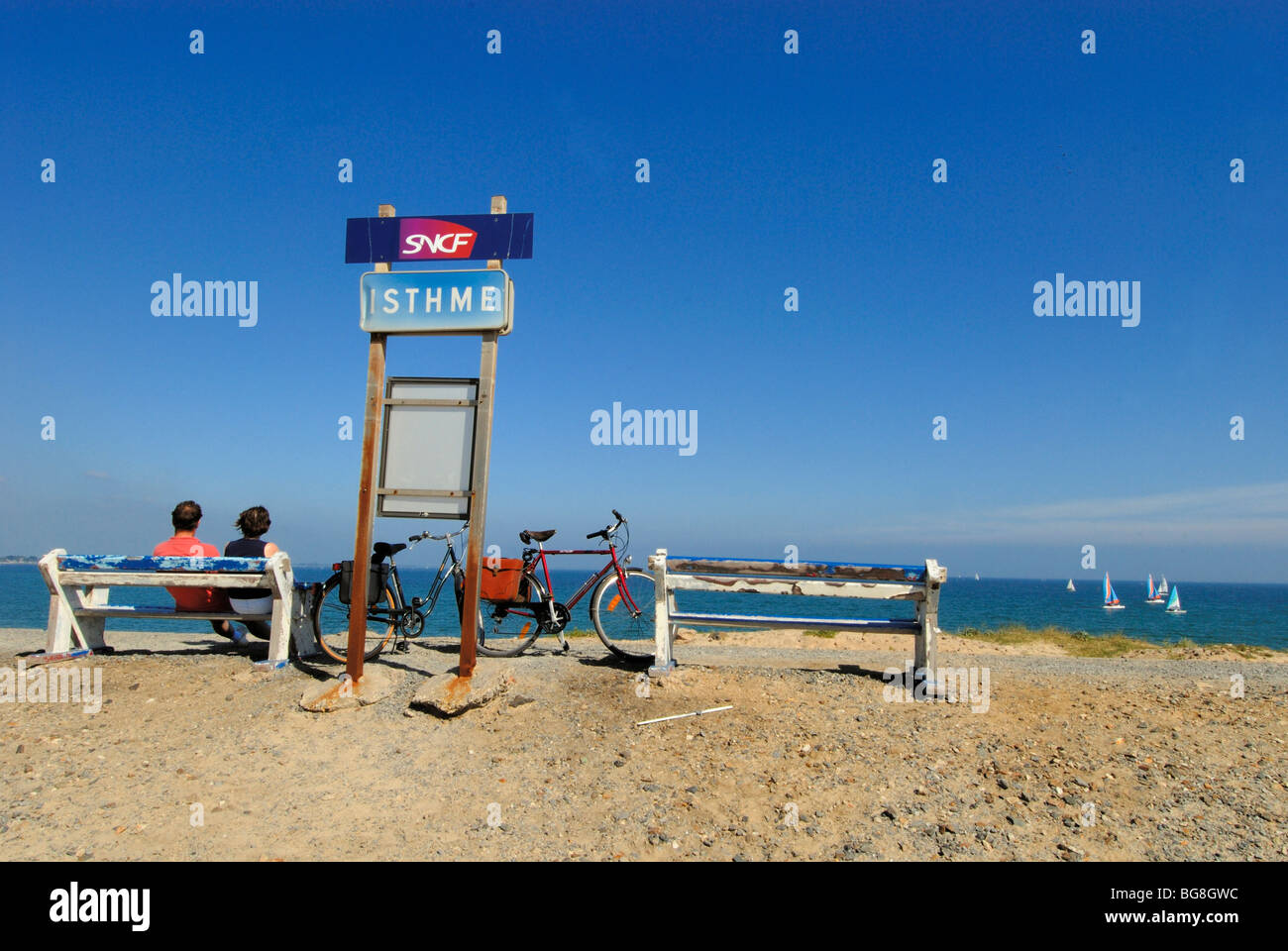 Penisola di Quiberon (56) : "Tire Bouchon' treno Foto Stock
