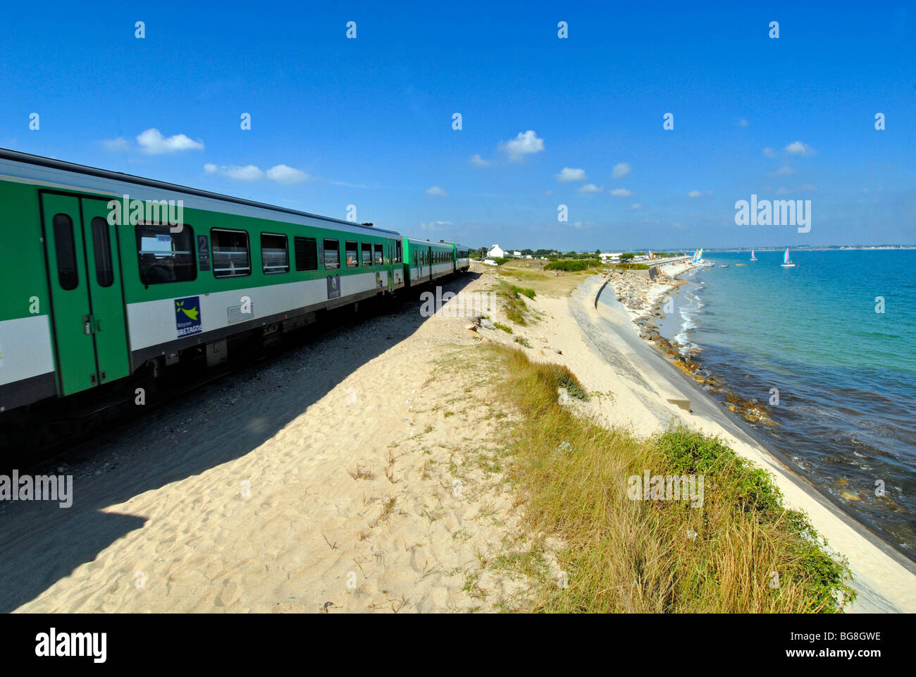 Penisola di Quiberon (56) : "Tire Bouchon' treno Foto Stock