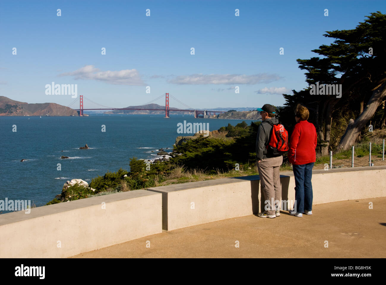 California: San Francisco. Land's End vista del Golden Gate. Foto copyright Lee Foster. Foto #: 25-casanf75717 Foto Stock