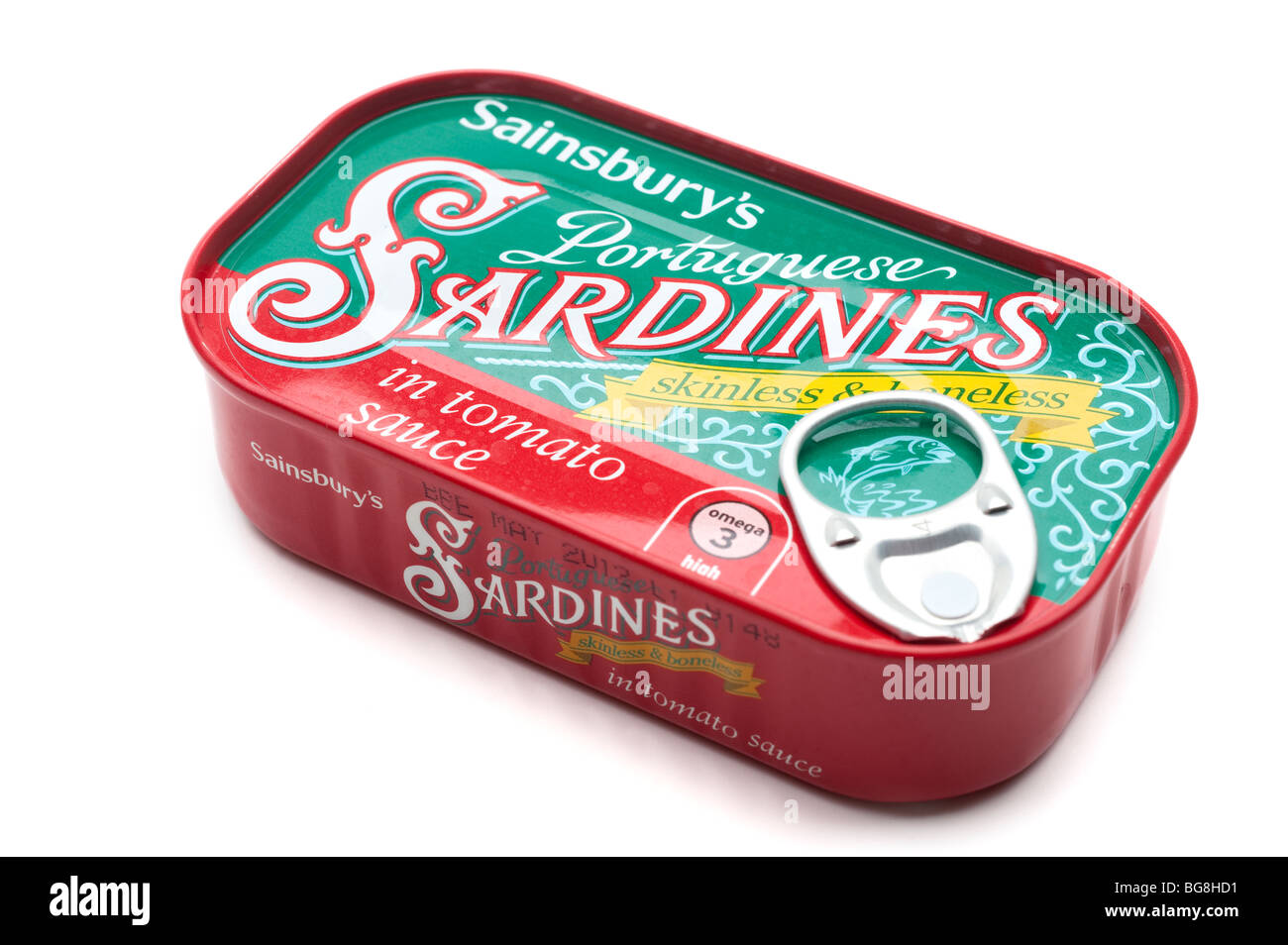 Lo stagno di Sainsbury's sardine portoghese Foto Stock