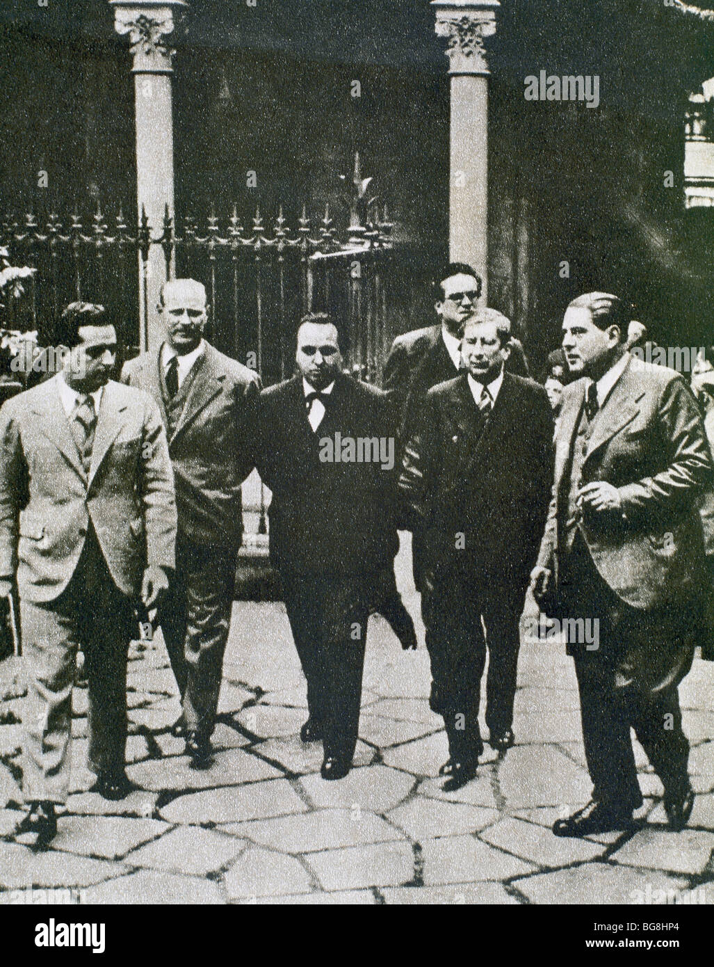 Bosch Gimpera, Pere (1891-1974). Archeologo con M. Domingo (1884-1939), Ministro della Pubblica Istruzione e delle arti. Foto Stock