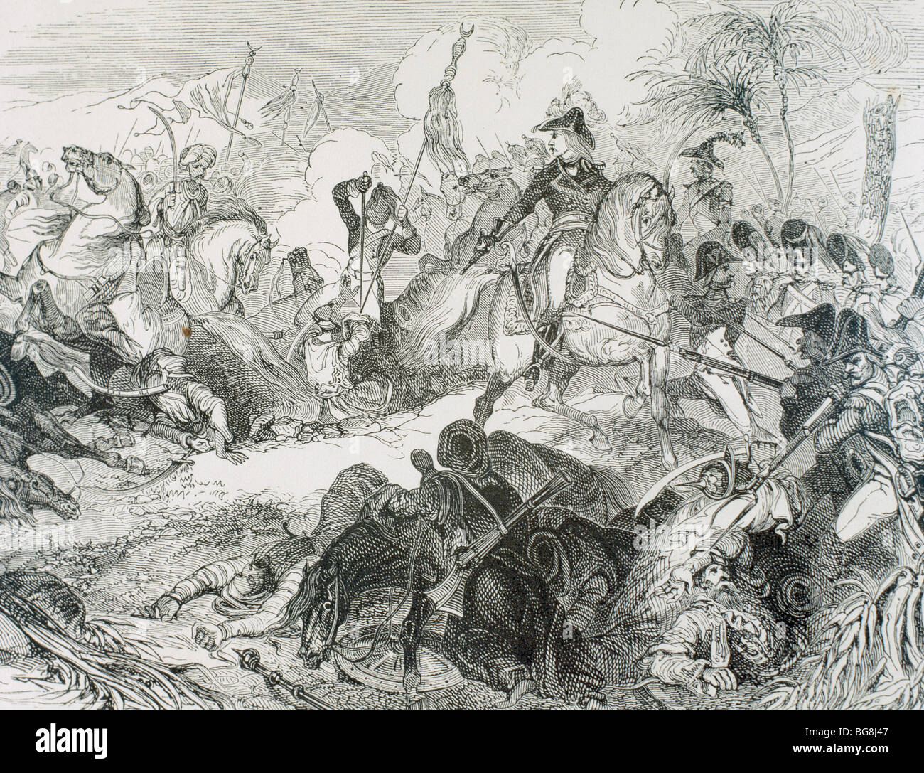 Il francese guerre rivoluzionarie. Le truppe francesi comandata da Napoleone Bonaparte durante la campagna egiziana, 1798-1801. Foto Stock