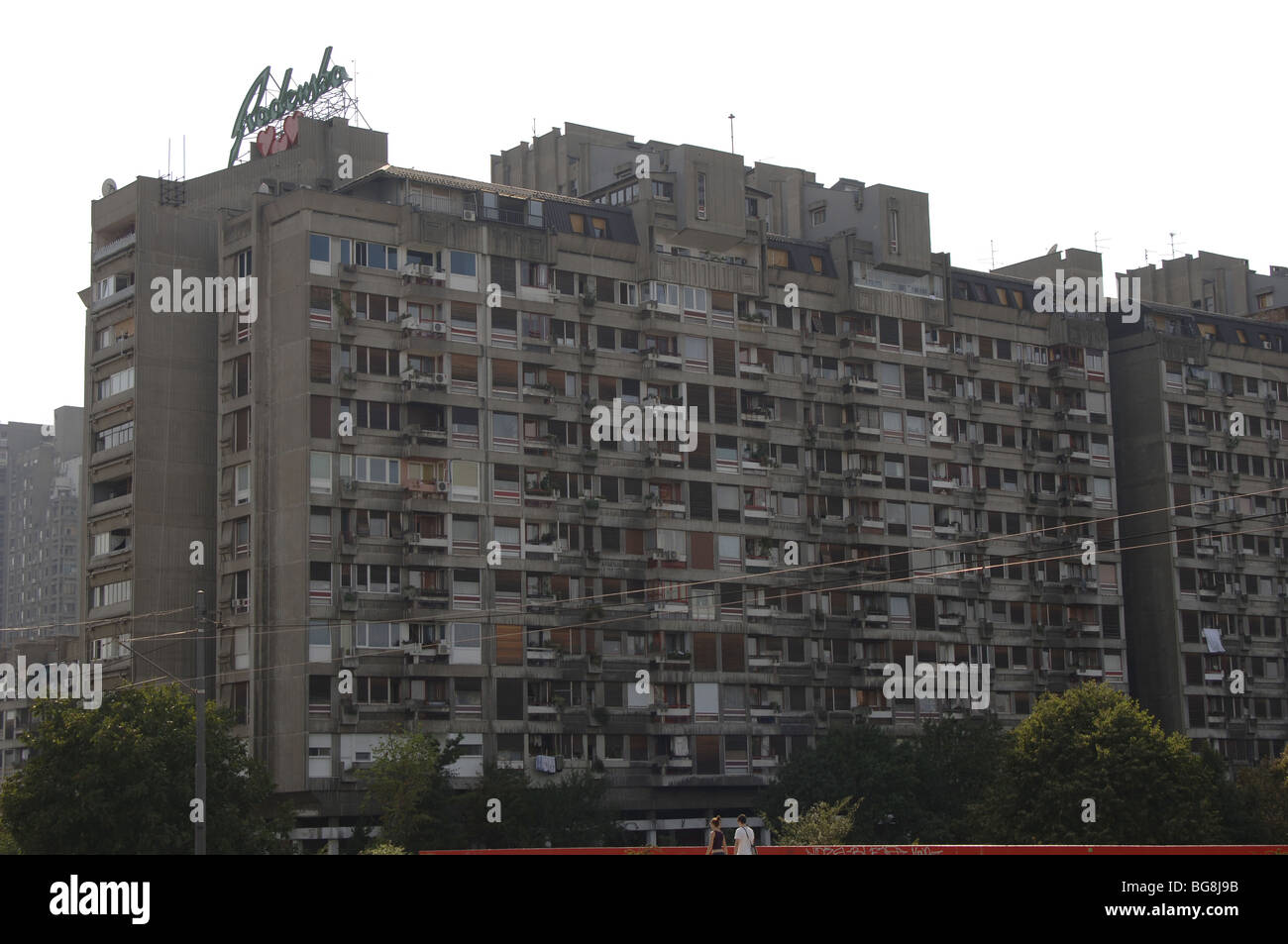 Repubblica di Serbia. Belgrado. Comunista-edifici dell'era. Foto Stock