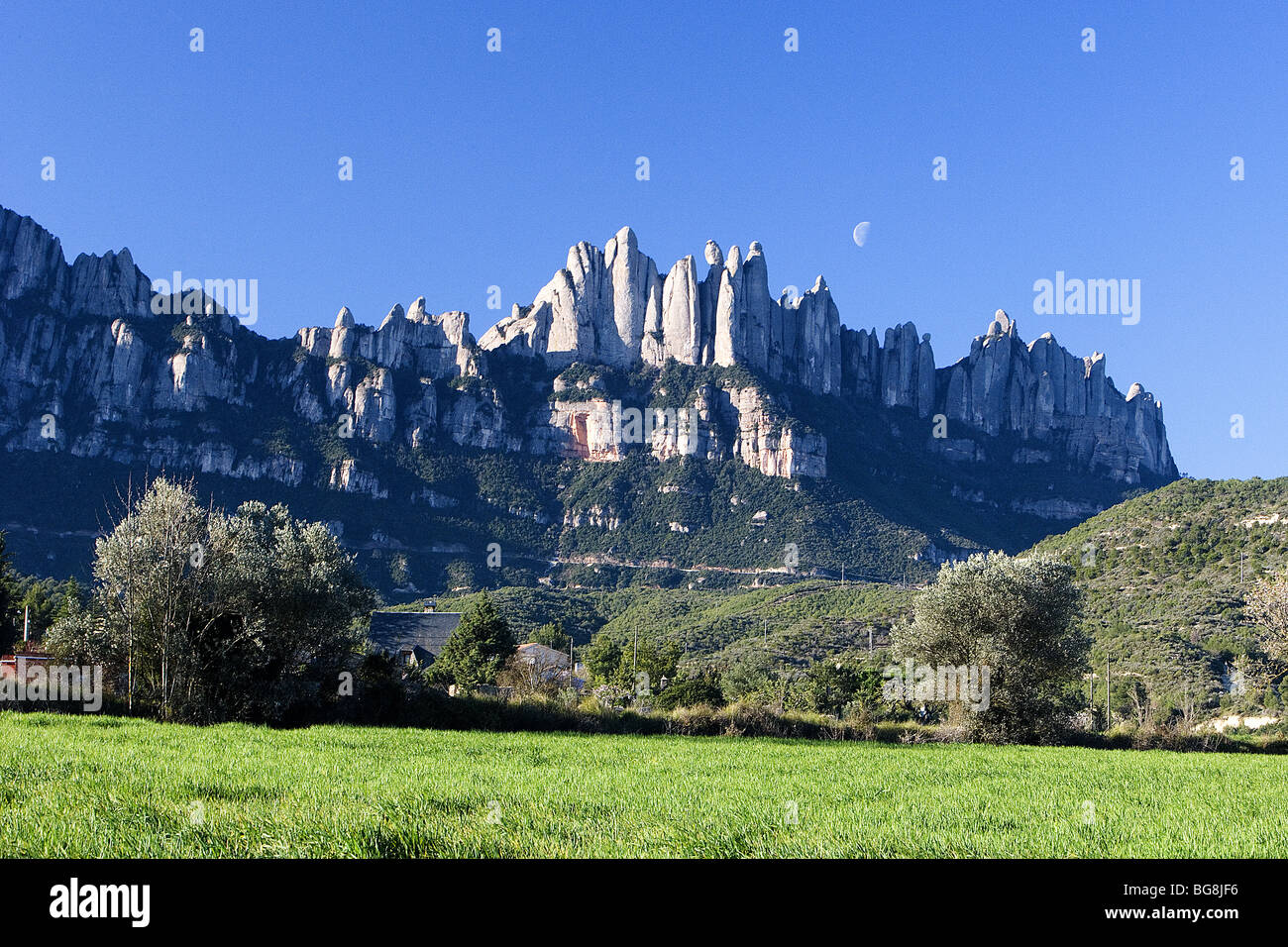 La Catalogna. Montagna di Montserrat. Spagna. Foto Stock