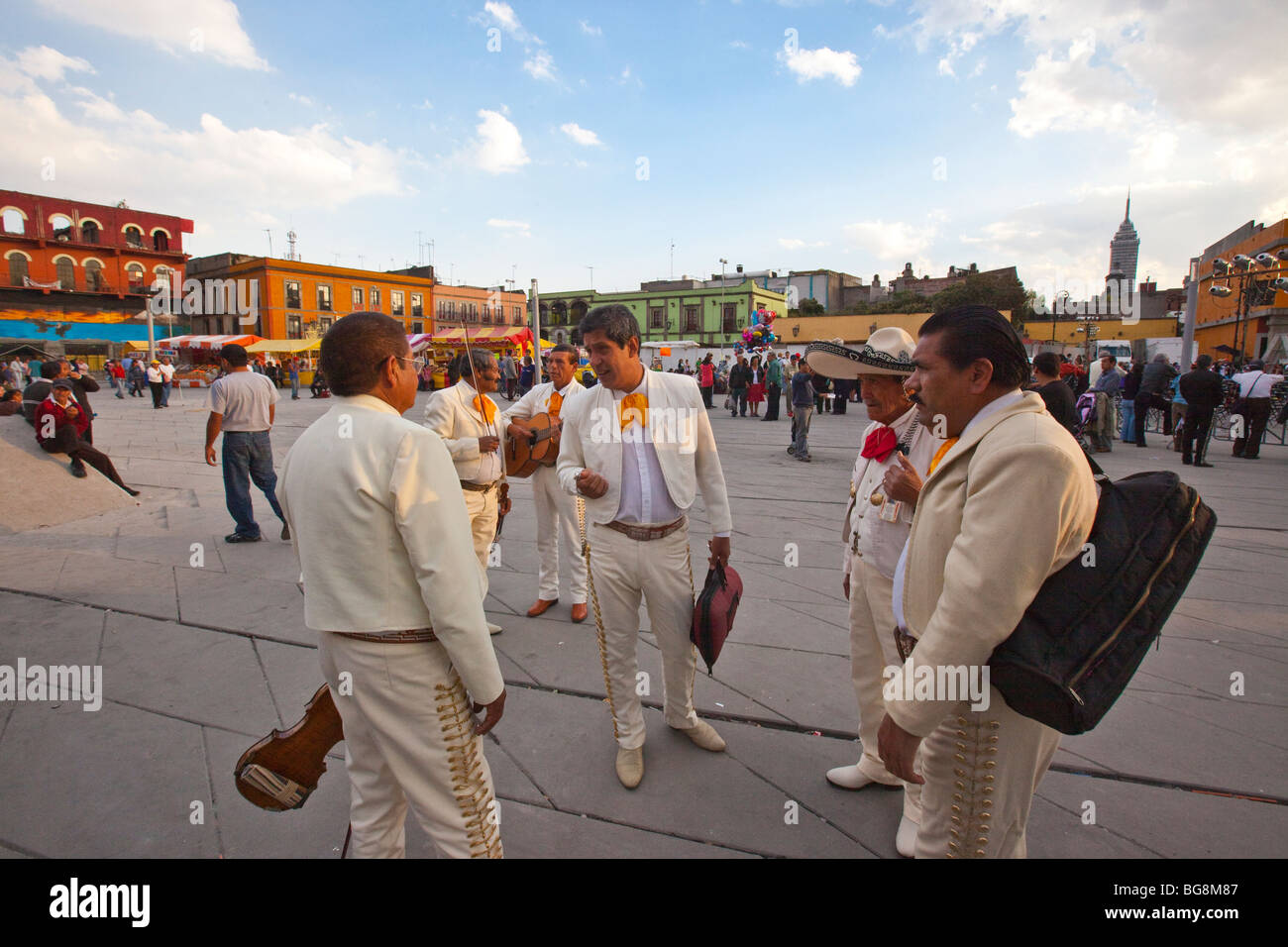 Banda Mariachi in Plaza Garibaldi Città Del Messico Foto Stock