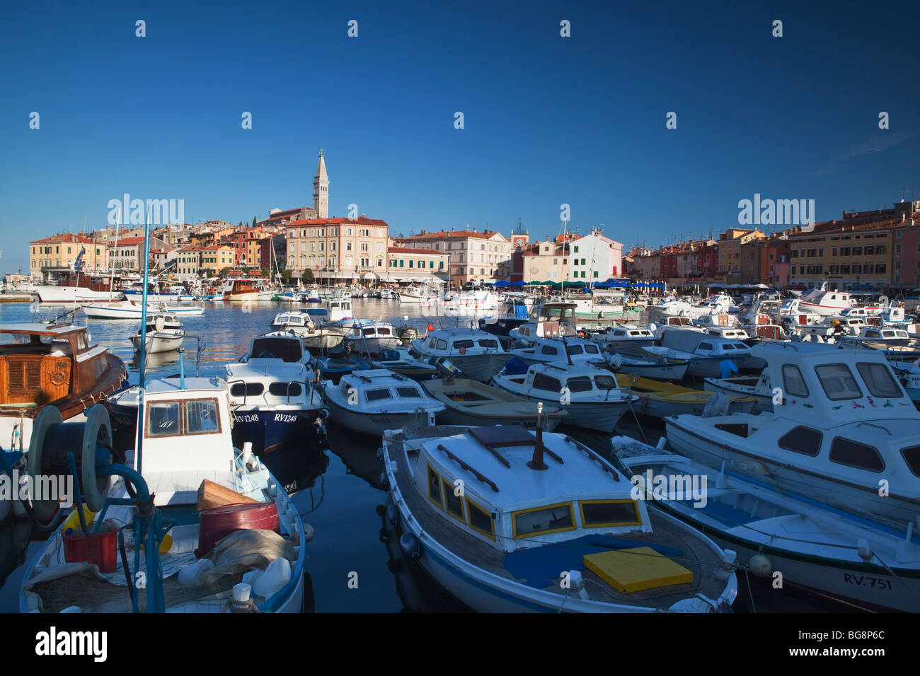 Porto di Rovigno Istria Croazia Foto Stock