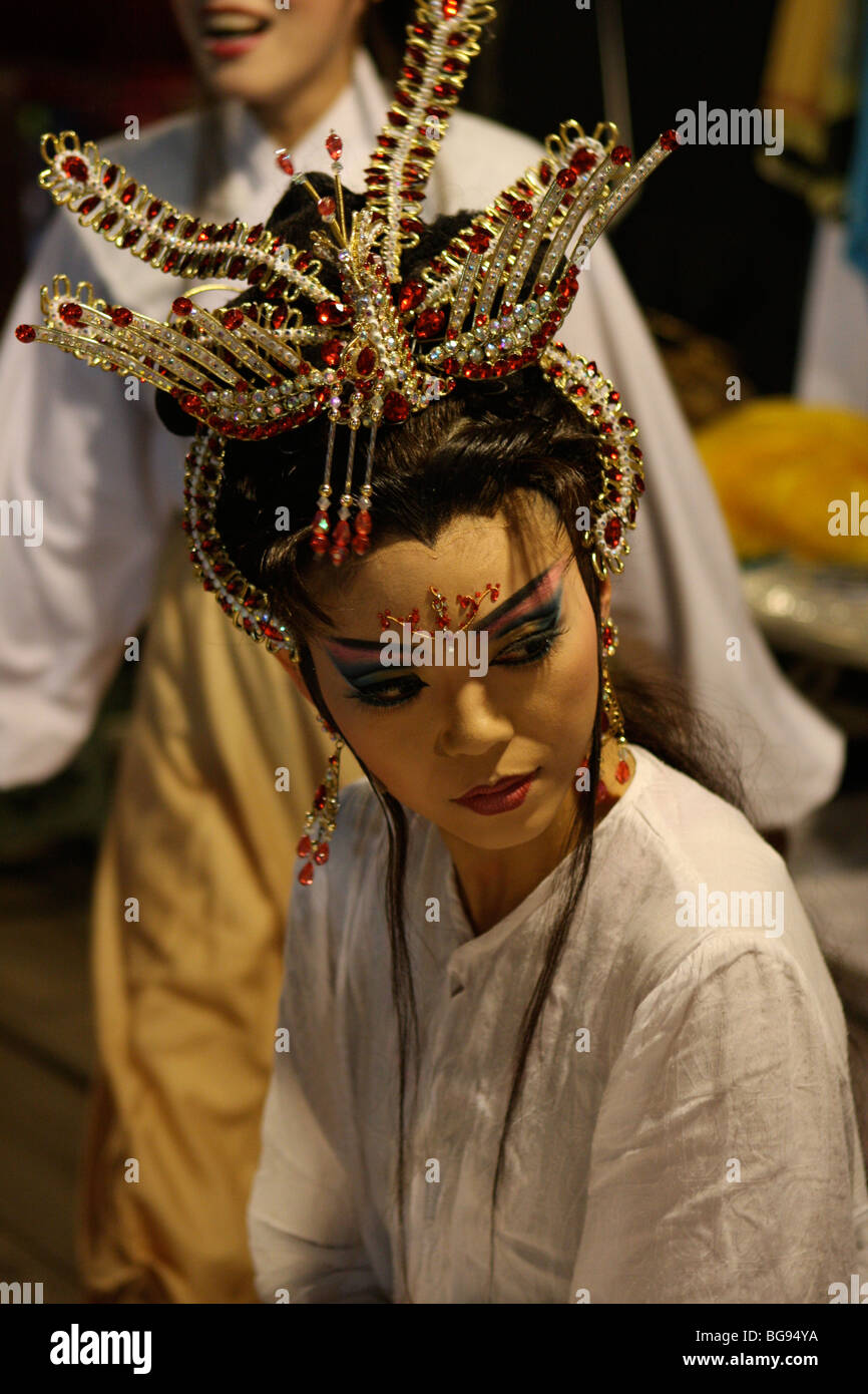 Tradizionali taiwanesi attrice di teatro Foto Stock