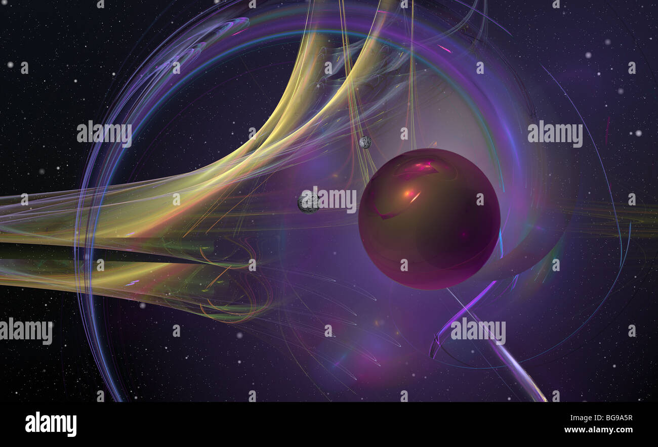 Illustrazione Digitale dello spazio Foto Stock