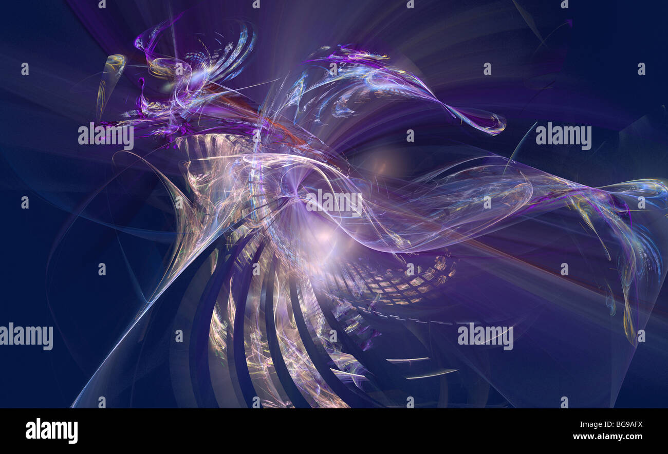 Abstract frattali di luce Foto Stock